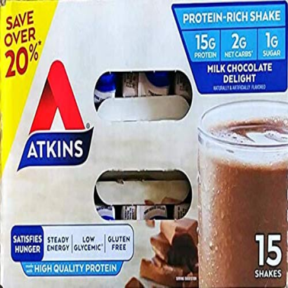 Atkins Milk Chocolate Ready To Drink Shake, 165 Fluid Ounce