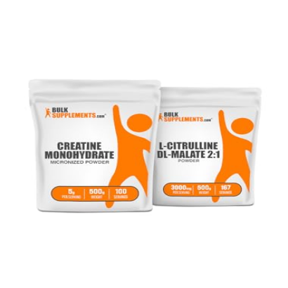 BulkSupplements Creatine 500g + Citrulline Malate 500g Bundle