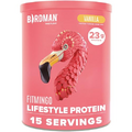 BIRDMAN Fitmingo High Protein Vegan Powder - 24g Protein, Hyaluronic & Collagen Boosters, Non-GMO, Non-Dairy (510g (15 Servings), Vanilla)