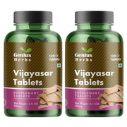Pub Vijayasar Tablets 1000 mg Per Serving | Malabar Kino (Pterocarpus Marsupium Bijaysar|Bijasar