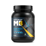 Musc'leBlaze Raw Whey Protein Concentrate (Unflavoured, 1 kg / 2.2 lb) with Added Digestive Enzymes