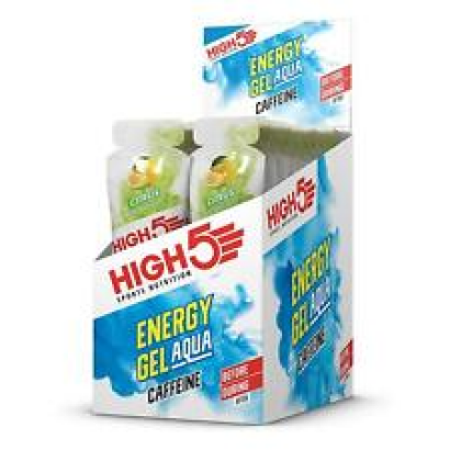 Sports Energy Gel Caffeine High5 Aqua Gel Citrus Nutrition Supplement 20 x 66g