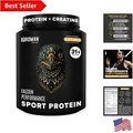 Vegan Protein Powder with Creatine, BCAA, Probiotics & Electrolytes - Golden ...