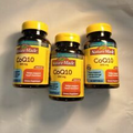 Three New Bottles Nature Made CoQ10 200 mg, 80 SoftGels Each, Exp. 2025+