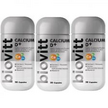 3X Biovitt Calcium D+ Essential Vitamins Nourish Bones Various Joints 30 Capsule