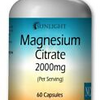 Magnesium Citrate 2000mg - Non-GMO Premium Quality 60 Capsules By Sunlight