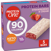 Protein One 90 Calorie Keto Protein Bars, Strawberries and Cream, 10 ct 2 pack
