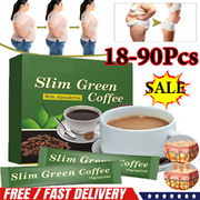 18-90Pcs Slim Green Coffee with Ganoderma Control Weight Detox Tea Green Coffee❤