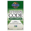3 X Garden of Life, Vitamin Code, RAW K-Complex, 60 Vegan Capsules