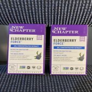 New Chapter Elderberry Force 30 Capsules Vegan Exp 11/24 - Lot of 2