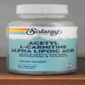 Solaray Acetyl L-Carnitine Alpha Lipoic Acid 60 Capsules Brain Health