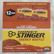 HONEY STINGER Organic Salted Caramel Waffles, 1.06 Ounce (Pack of 12) BB 10/24