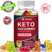 2000mg Keto Diet Gummies Free 7 Day Detox Tea Burning Fat Slimming Loss Weight