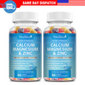 2XZinc Calcium Magnesium&Vitamin D Complex Supplement Bone Muscle Immune Support