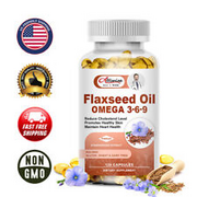 Flaxseed Oil Omega 3-6-9 Promotes Skin Health, Maintain Heart & Skin Health