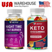 Keto ACV Gummies Diet Weight Loss Night Time Fat burner Appetite Suppressant