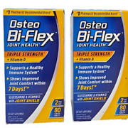 Osteo Bi-Flex Joint Health Triple Strength + Vitamin D 80 Tablets Lot of 2 NEW