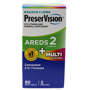 PreserVision Areds2 Formula Multi Vitamin Softgel - 80 Count 2 Per Day Exp 1/25
