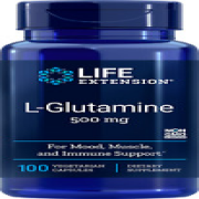 Life Extension L-Glutamine 500 mg for Mood Muscle Immune Support 100 VCaps X6-24