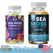 Sea Moss Gummies Irish Sea Moss Capsules Bladderwrack,Burdock Root Immune Health