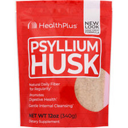 Health Plus Psyllium Husk Natural Daily Powder Gluten Free 12 oz