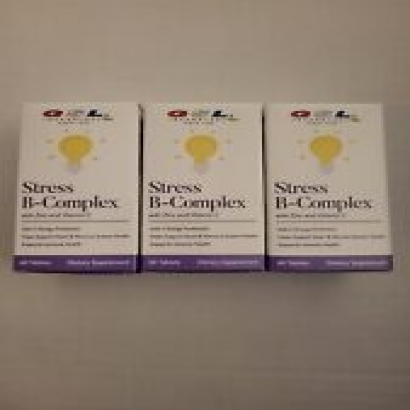 GSL Stress B Complex With Zinc & Vitamin C Lot of 3  (60 Tablets) Each  New