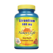 Nature's Life Strontium 680mg | Non-GMO & Gluten-Free | 60 VegTabs