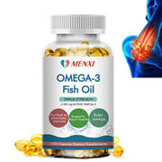 Omega 3 Fish Oil Capsules 3x Strength 1500mg EPA & DHA, Highest Potency MENXI