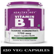HealthyHey Nutrition Vitamin B1 Thiamine - Immunity, for unisex 120 Veg Capsules