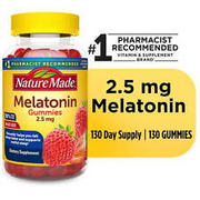Nature Made Melatonin 2.5 mg Gummies, 100% Drug Free Sleep Aid for Adults