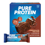Pure Protein Bar, Chocolate Deluxe, 21g Protein, 1.76 Oz, 12 Ct - Free Shipping