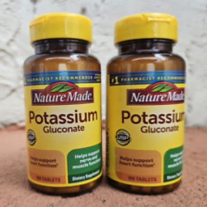 Nature Made Potassium Gluconate 550 mg 100 Tabs 2 Pack