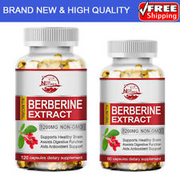 Berberine HCL 60/120 Capsules 1200mg Cardiovascular Health & Blood Sugar Support