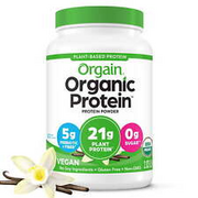 Orgain Organic Vegan 21g Protein Powder, Plant Based, Vanilla Bean 2.03lb