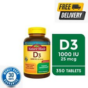 Nature Made Vitamin D3 1000 IU Tablets, 350 Count, Vitamin D, Dietary Supplement