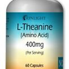 L-Theanine 400mg Serving 60 Capsules Triple Strength By Sunlight Free Ship US
