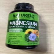 Naturelo Magnesium Glycinate Chelate Complex 200mg  - 120 Vegetarian Caps 6/25
