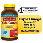 Nature Made Triple Omega 369 Softgels, Dietary Supplement, 170 Count