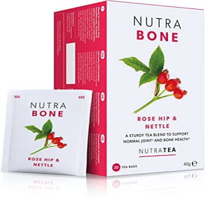 NUTRABONE - Bone Health Tea | Bone Strength Tea - Maintains Bone Density & Joint Care - Includes Ginkgo Biloba, Rosehip & Devil's Claw - 120 Enveloped Tea Bags - by Nutra Tea - Herbal Tea - (6 Pack)