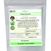 Amla (Amalaki) Capsules 750mg- Natural and Pure, Superfood,Super Antioxidant (60)