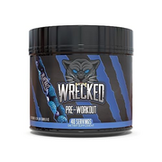 Huge Supplements Wrecked Pre-Workout, 30G+ Ingredients Per Serving to Boost Energy, Pumps, and Focus with L-Citrulline, Beta-Alanine, Hydromax, and No Useless Fillers, 40 Servings (Blue Razz)