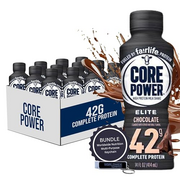 Worldwide Nutrition Bundle: Fairlife Core Power Elite 42g High Protein Milk Shake - Kosher, Chocolate Protein Shake for Workout Recovery - 14 Fl Oz (Pack of 12) & Multi-Purpose Key Chain