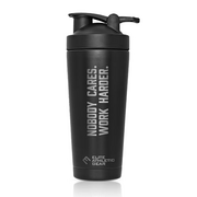 Elite Athletic Gear Stainless Steel Shaker Cup - 25oz - Vacuum Insulated for Protein, Pre-Workout, Shakes (Nobody Cares. Work Harder.)