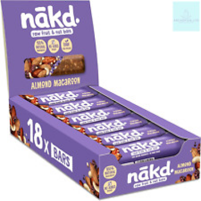 Nakd Almond Macaroon Natural Fruit & Nut Bars - Vegan - Gluten Free - Healthy 35