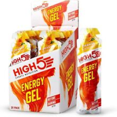 HIGH5 Energy Gel Quick Release Energy On The Go From Natural Fruit Juice (Orang