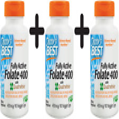 (96 g, 451,53 EUR/1Kg) 3 x (Doctors Best Fully Active Folate 400 with Quatrefol
