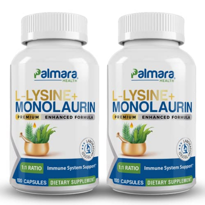 Palmara Health L-Lysine + Monolaurin 600mg 1:1 Ratio (2)