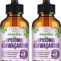 Liposomal Ashwagandha Liquid Drops - 2000mg with 7% 2.0 Fl Oz (Pack of 2)