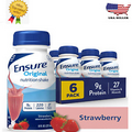 Ensure Original Meal Replacement Nutrition Shake, Strawberry, 8 fl oz, 6 Count