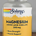Solaray Magnesium Amino Acid Chelate 200 mg 100 Capsules Bone Muscle Strength